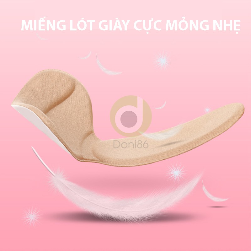 Combo 2 cặp lót gót giày 1/2 bàn chân, giảm size giày rộng, chống trầy gót chân_PK09_2