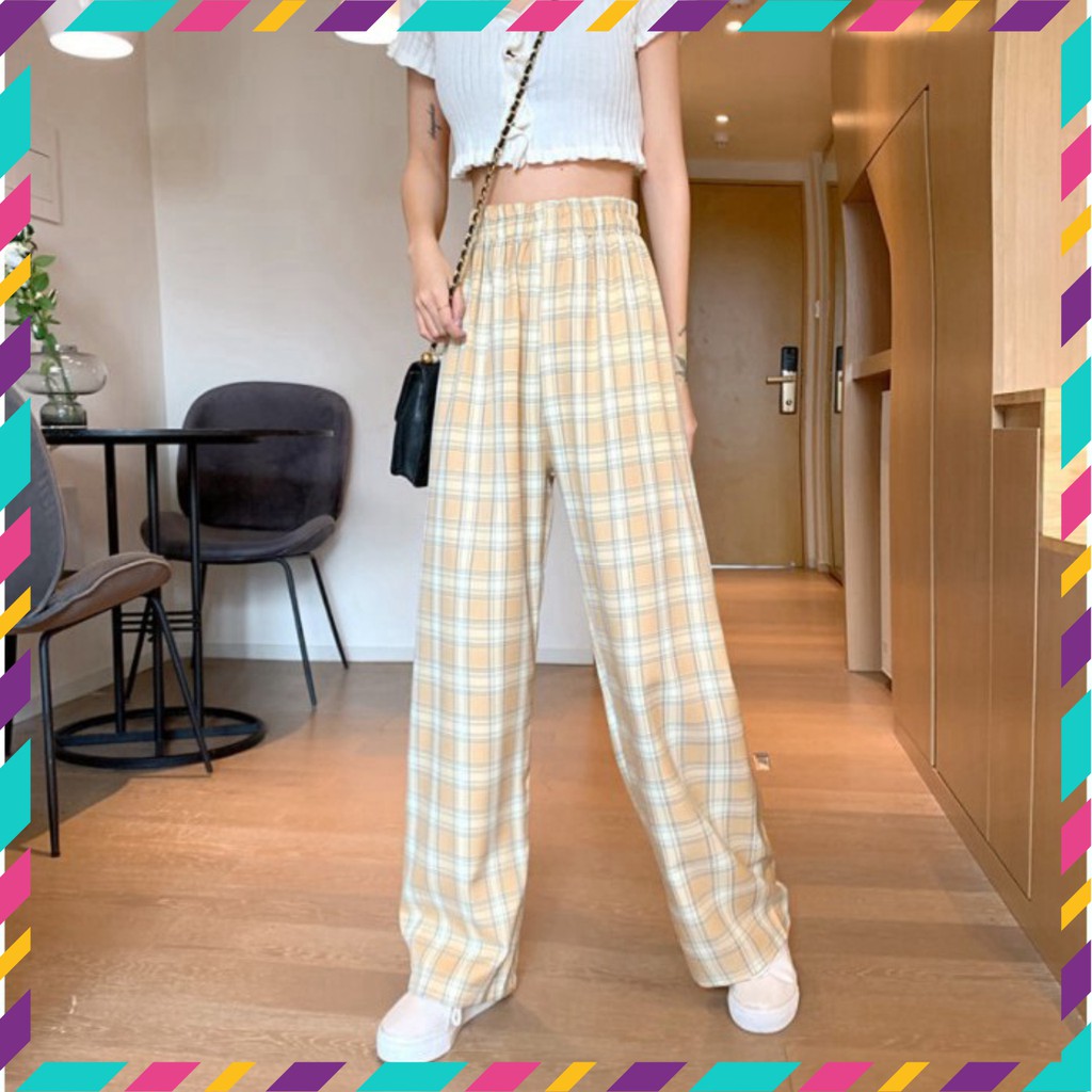 Quần Kẻ Caro , Quần Culottes Kẻ Ống Rộng Cạp Cao Siêu Hot | BigBuy360 - bigbuy360.vn