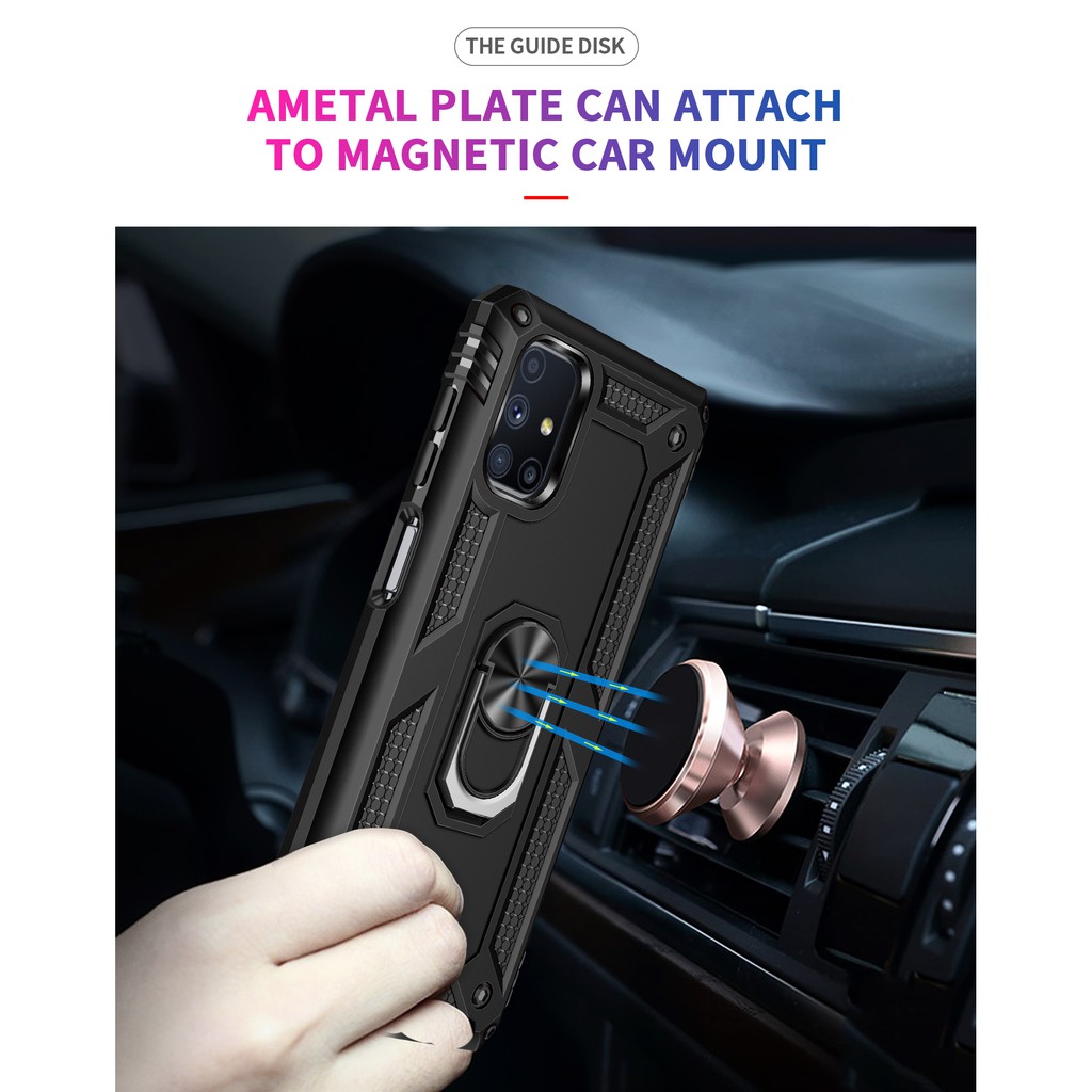 Ốp lưng Samsung M51 🔥 𝐅𝐑𝐄𝐄 𝐒𝐇𝐈𝐏 🔥 Ốp chống sốc 2 lớp kèm nhẫn iring làm giá đỡ cho Samsung Galaxy M51