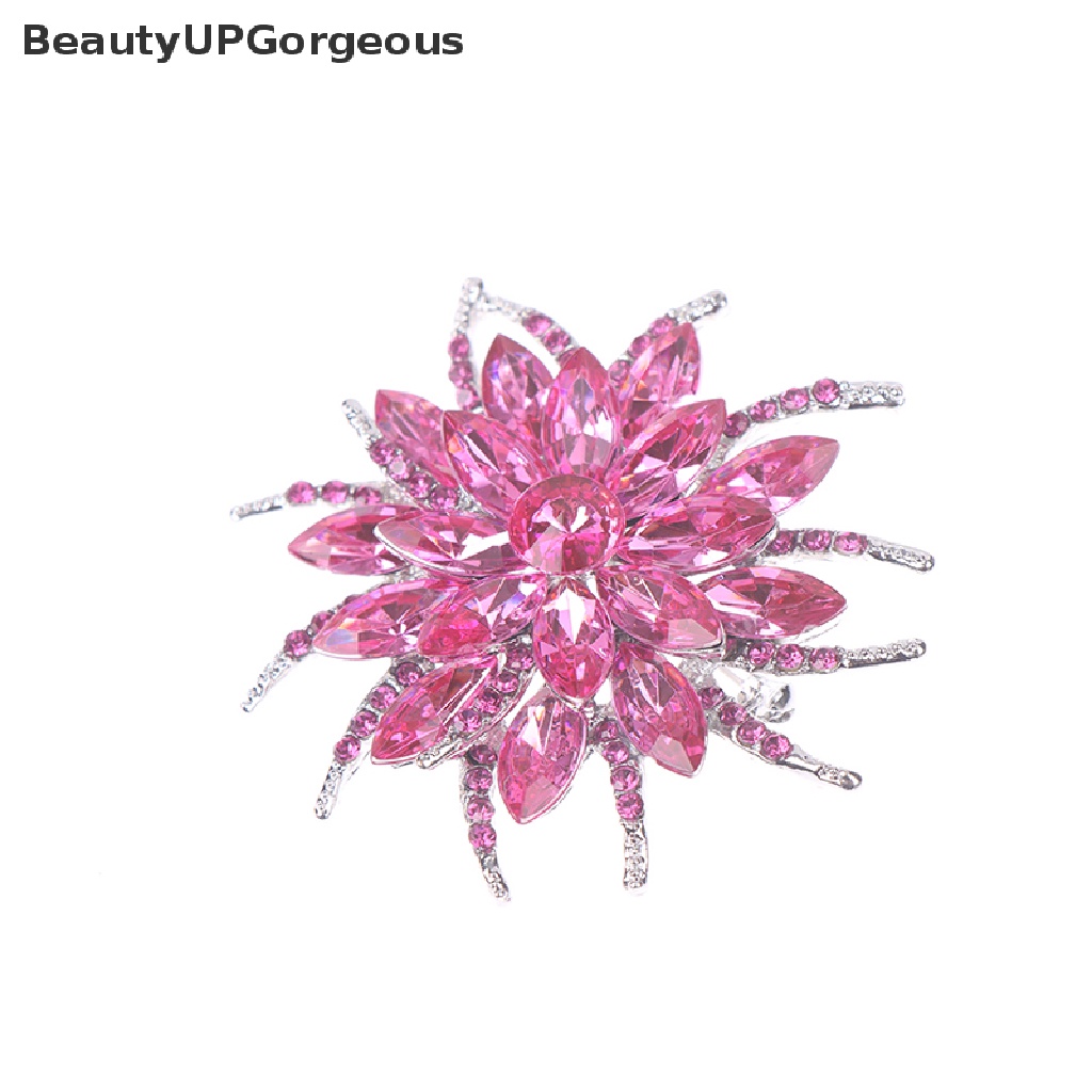 [Beautyup Gorgeous] Ghim Cài Áo Hình Hoa Hướng Dương Đính Pha Lê Giả Sang Trọng Cá Tính Cho Nữ