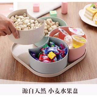 Hộp đựng bánh mứt kẹo Levant nhựa lúa mạch (tròn và vuông)