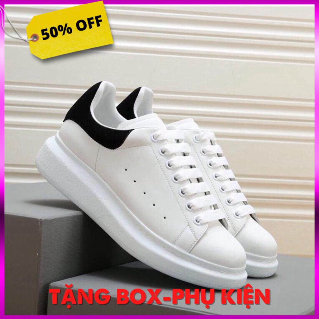 Giày Sneaker Mcq Trắng MC Queen Tăng Chiều Cao 5cm Nam Nữ Full Size