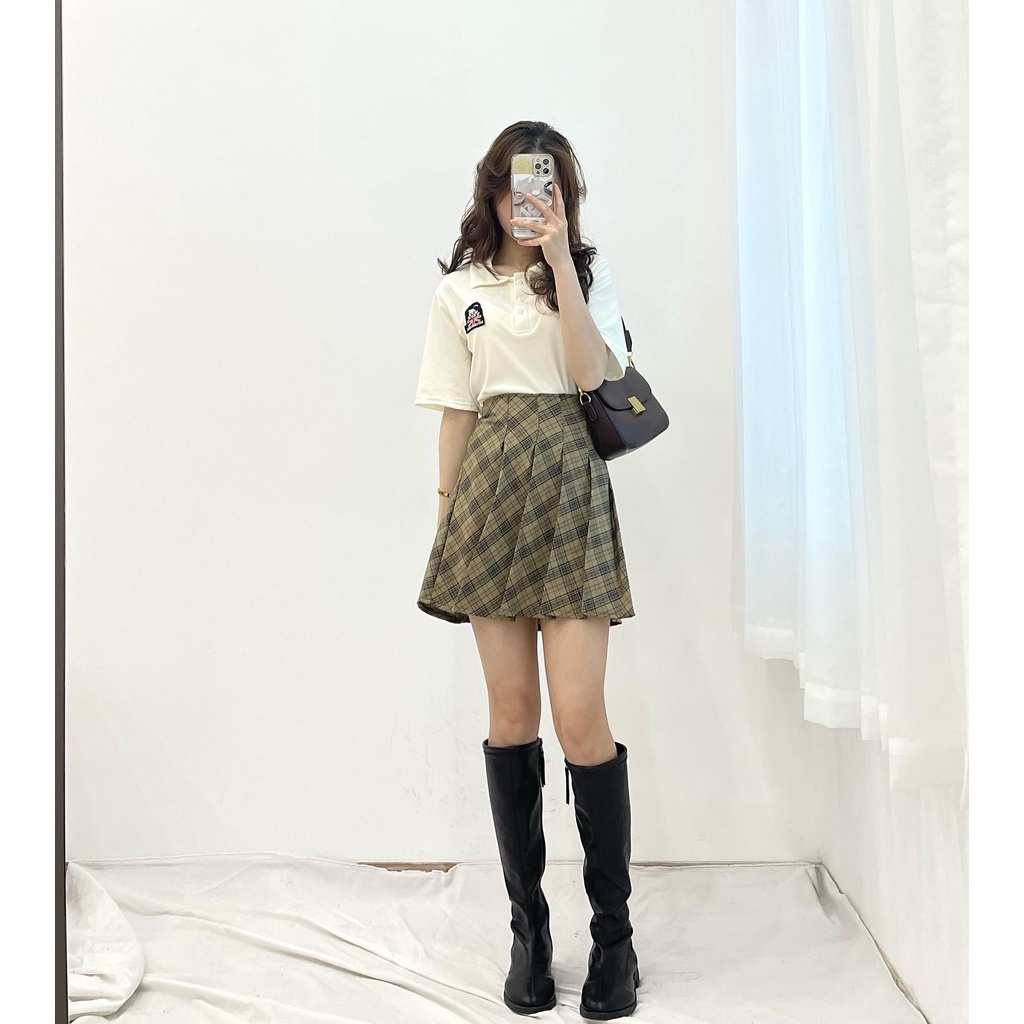 (FREESHIP) set áo polo kèm chân váy xinh miho.house