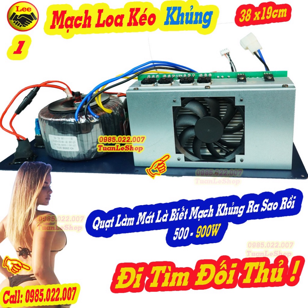 MẠCH LOA KEO CONG SUẤT LỚN KÍCH THƯỚC 38x19 CM – MẠCH LOA KÉO BASS 50 MAX 900W