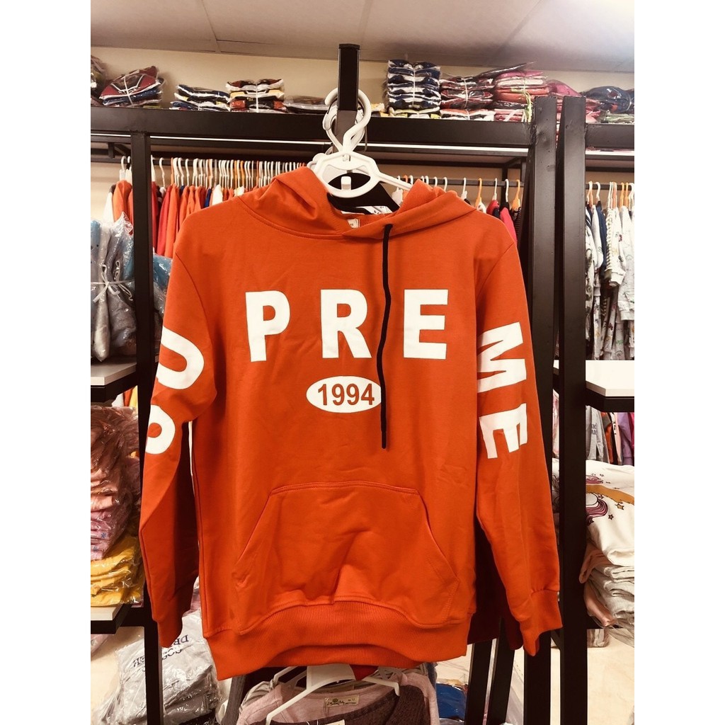 Áo nỉ da cá có mũ Supreme 1994 cực năng động cho bé trai size 15-20t (42-60kg). Thời trang trẻ em Litibaby
