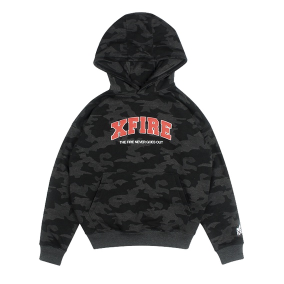 Áo khoác Hoodie Nam Nữ Form Rộng Vải Nỉ Màu Xám Đen Camo Essential by Local Brand Xfire