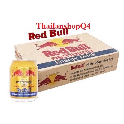 THÙNG 24 LON BÒ HÚC THÁI (NƯỚC TĂNG LỰC REDBULL HÀNG CTY VN)