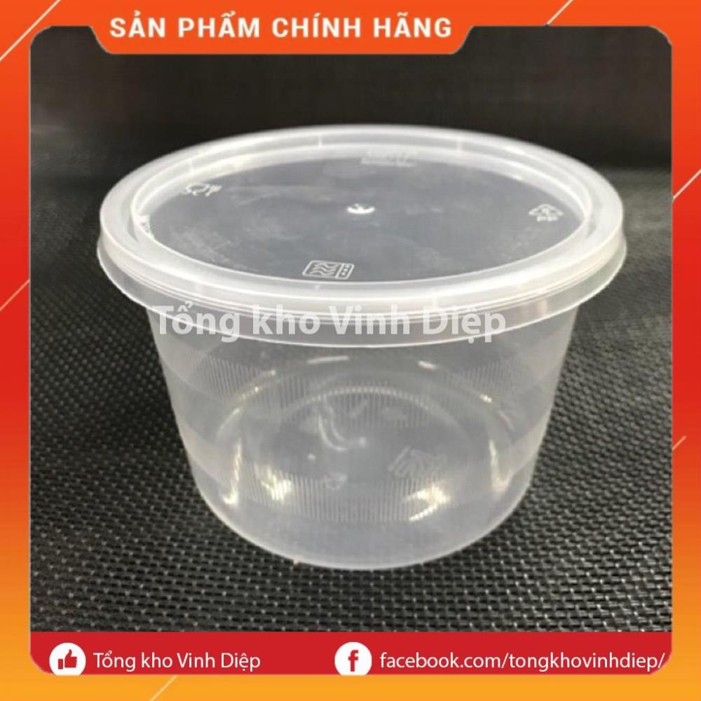 10 Hộp nhựa tròn lò vi sóng Microwave đựng đồ ăn hoa quả có nắp trong suốt Thuận Lợi