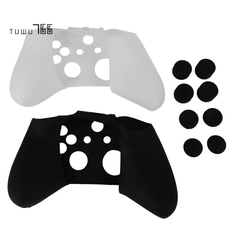 Silicone Vỏ Bọc Silicon Chống Trượt Cho Tay Cầm Chơi Game Xbox One / S / X Controller X 2 (Đen / Trắng) + Fps Pro X 8