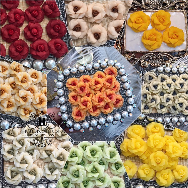 Hoa Hồng pháp 15k/1b, 30k/2b, hoa bột nail, hoa bột nổi, phụ kiện nail (Hoa hồng pháp) | BigBuy360 - bigbuy360.vn