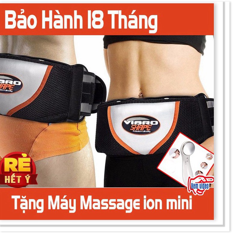 Đai đeo bụng Đai rung nóng massage đánh tan mỡ bụng giảm mỡ bụng