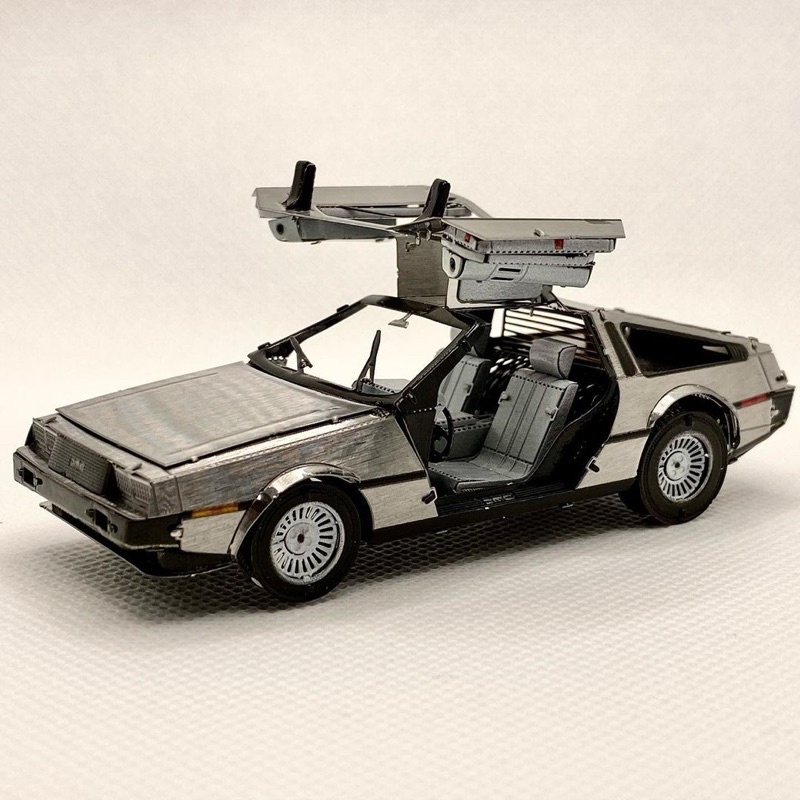 Mô hình 3D kim loại siêu xe DeLorean DMC-12 trong phim Back to the Future , Mô hình lắp ráp 3D thép không gỉ - Chưa lắp