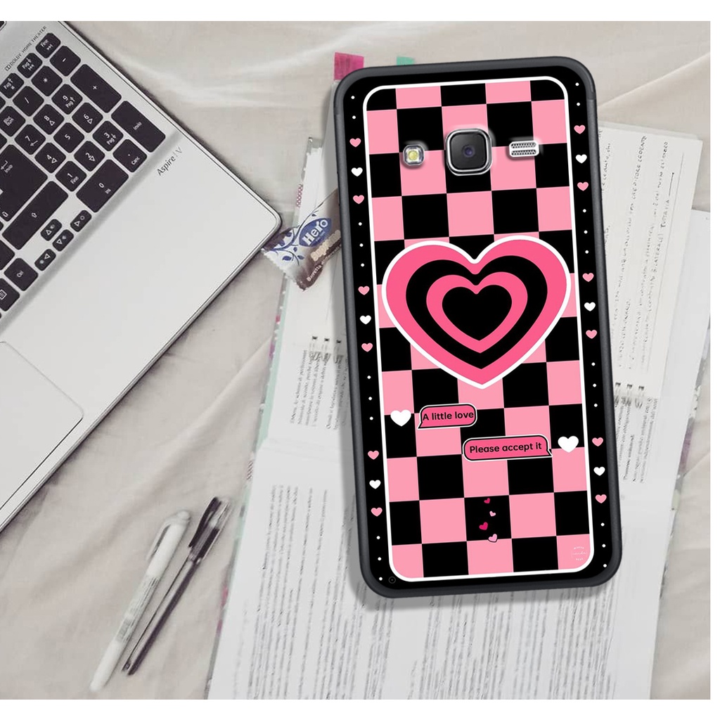 Ốp Lưng Samsung J1 2016 - J2 Prime - J5 2015 - J7 2015 , In Hình &quot;Black Heart&quot; Phong Cách Đẹp.