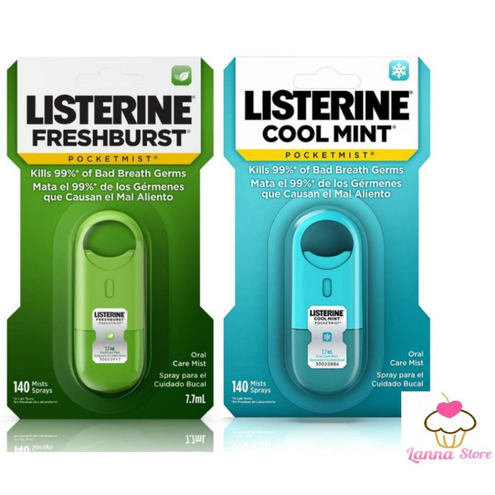 ( KIBO ) Xịt thơm miệng Listerine Pocketmist (7.7ml) - USA