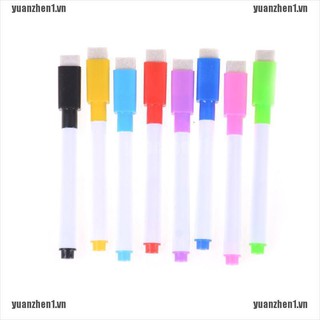 【YUANZHEN1】5pcs/set Colourful Dry Wipe Board Window Markers Pens With Eraser O