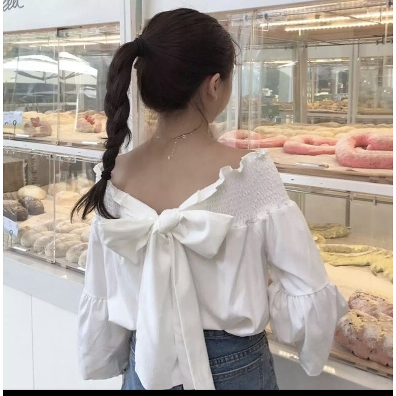 ÁO BẸT VAI NHÚN XINH MẶC ĐƯỢC HAI KIỂU B2
