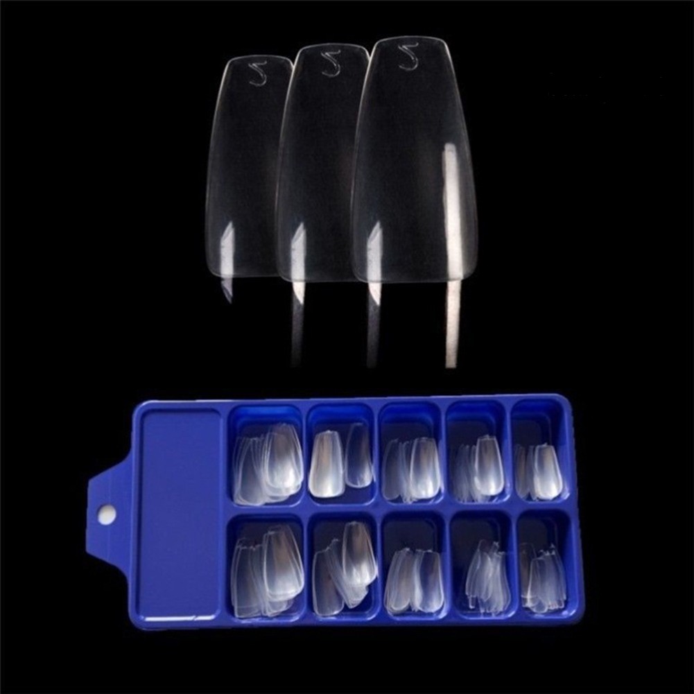 [Hàng mới về] Bộ 100 móng tay giả Balllerina bằng acrylic dùng cho nối dài móng tiện dụng