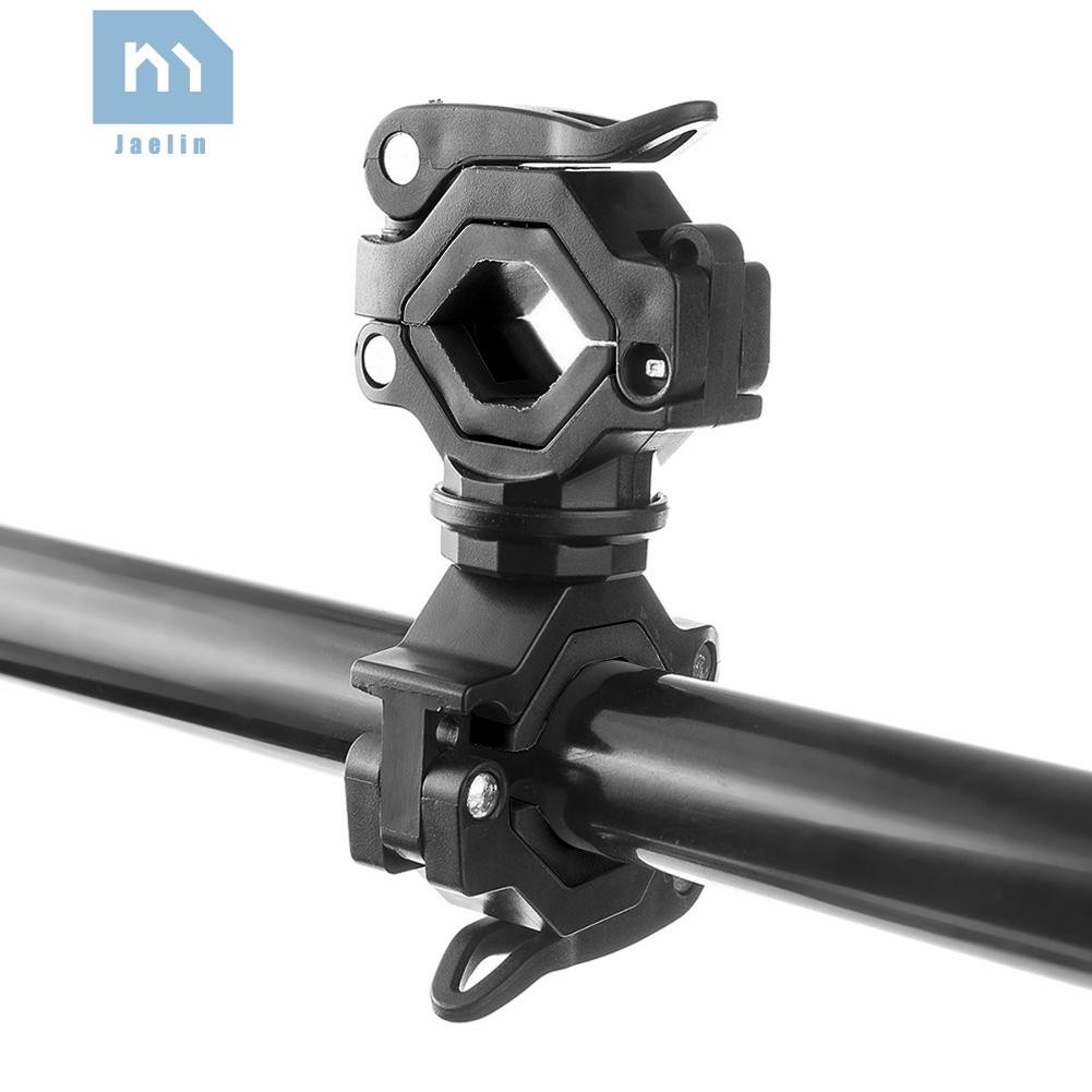 Jae【Ready Stock】Bike Rotating Flashlight Holder Bicycle Handlebar Light Mount Clamp Clip
