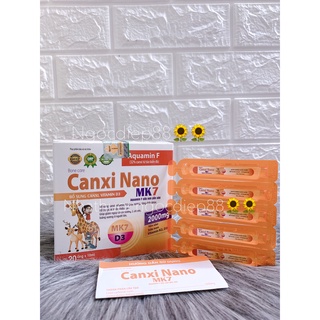 Canxi nano K2 D3 MK7 aquamin F tảo biển đỏ - Bổ sung canxi, vitamin D3 giúp xương ,răng chắc khỏe (Hộp 20 ống )