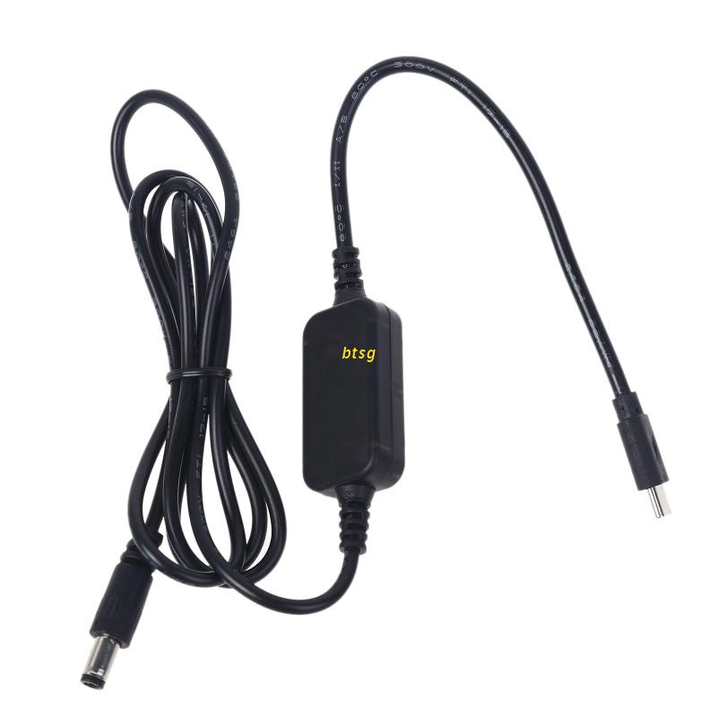 Dây Cáp Tăng Áp USB C PD Type C Male Sang 12V 20V 5.5x2.1mm Cho Đèn LED Wifi