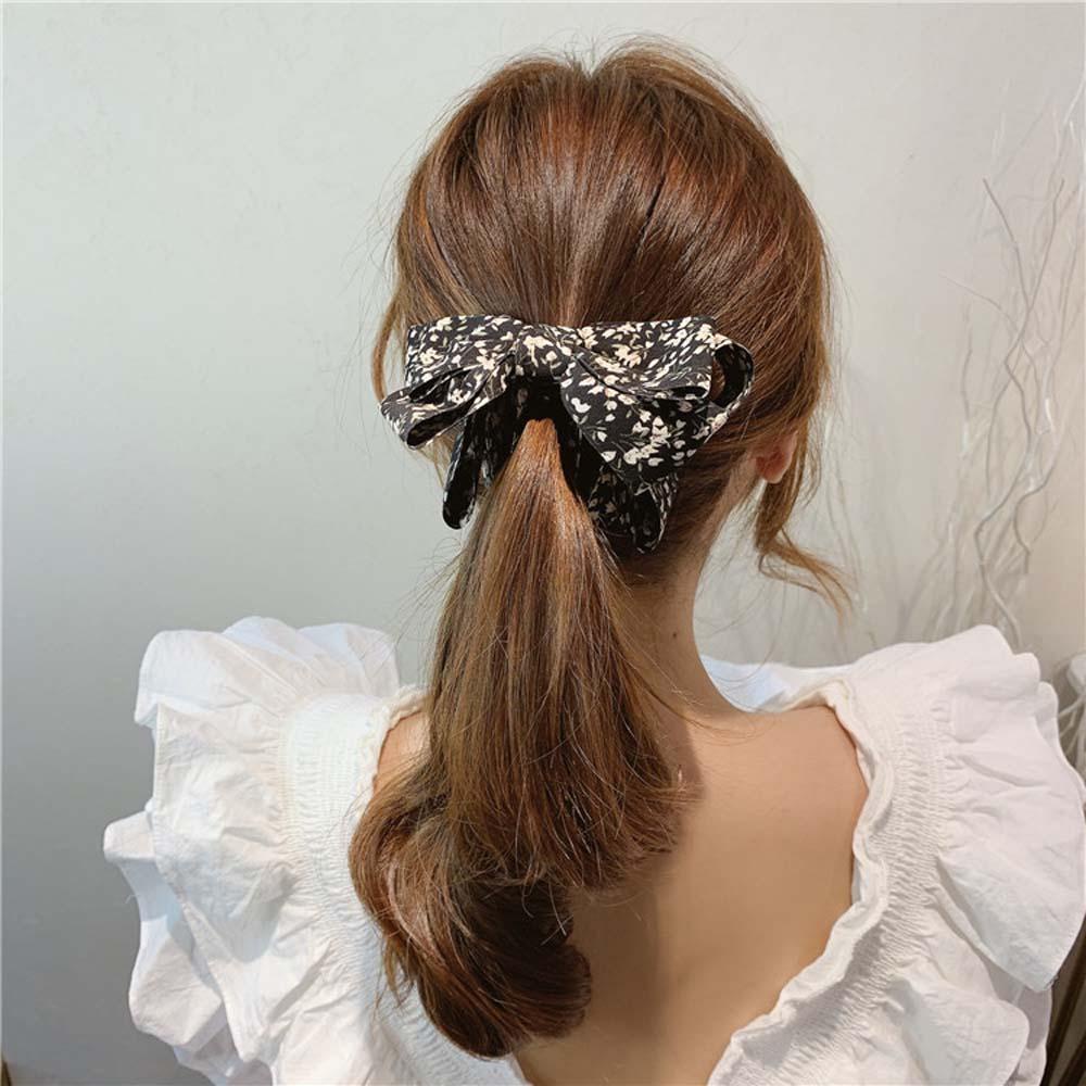 Kẹp Tóc Đuôi Ngựa Nhiều Lớp Đính Nơ Hàn Quốc WMES15H Cho Nữ