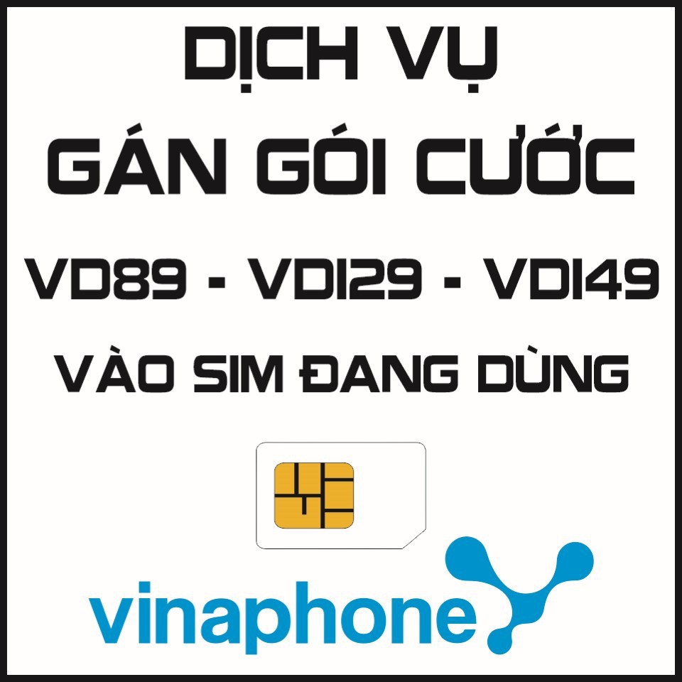 SIM 4G VD89 VD89P VD129 VD149 - Gán Thẳng Gói Vào SIM Vinaphone Bạn Đang Dùng