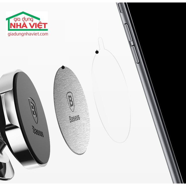 Miếng dán hút nam châm bọc da cho điện thoại trên xe ô tô Baseus | BigBuy360 - bigbuy360.vn