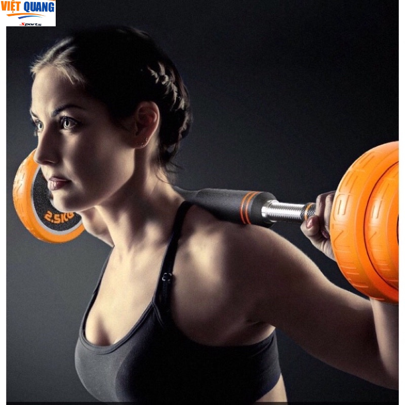 Bộ Tạ Tay FED 20kg-8820 gang Mạ Niken Điều Chỉnh Đa Năng Cao Cấp