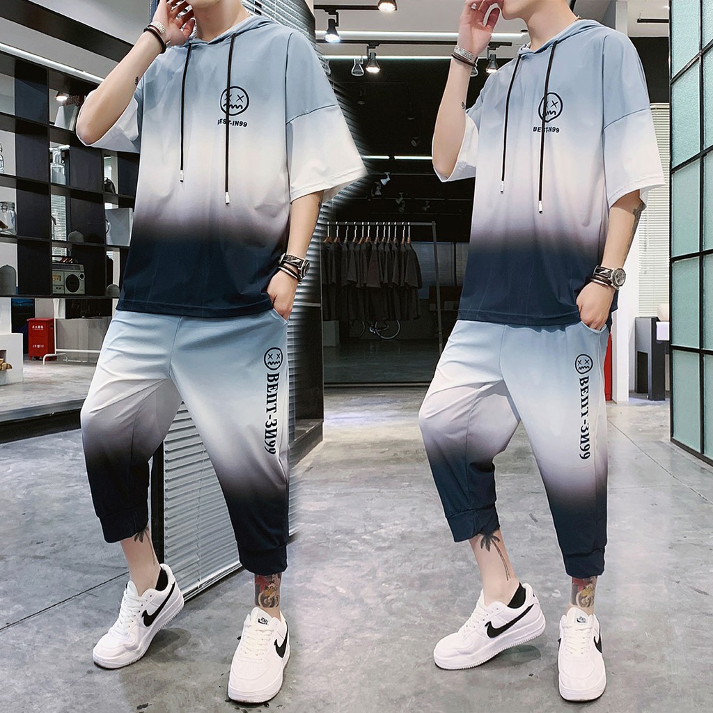 Bộ Quần Áo Thun Nam Loang Màu In Họa Tiết Hai Mặt Mũ Chùm Đầu Kết Hợp Quần Lỡ ZENKODLMEN SET NAM 90000116 | BigBuy360 - bigbuy360.vn