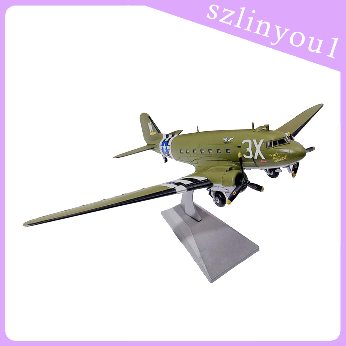 Mô Hình Máy Bay 75th Wwii C47 Tỉ Lệ 1 / 100