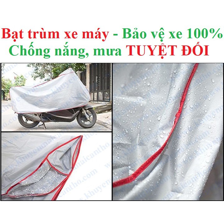 [ CHỐNG NẮNG - MƯA ] Bạt Phủ Xe Máy Cao Cấp Chống Nắng Mưa An Toàn Tuyệt Đối Cho Xe Yêu Của Bạn