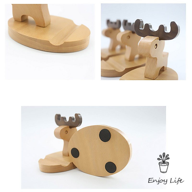 Giá đỡ điện thoại bằng gỗ kiểu dáng hoạt hình dễ thương | BigBuy360 - bigbuy360.vn