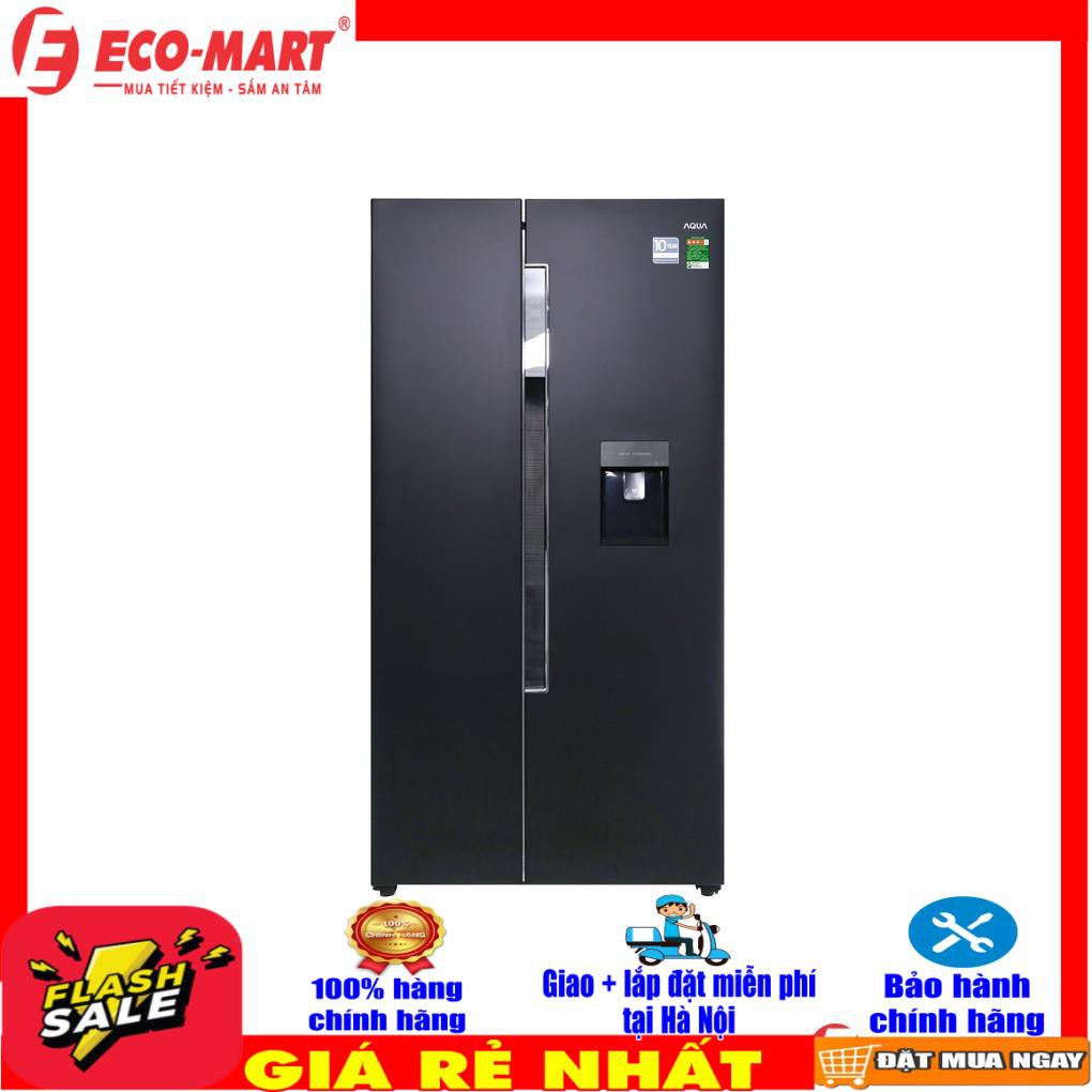 AQR-I565AS(BS) Tủ lạnh Aqua 2 cửa màu đen 557/510 lít AQR-I565AS(BS)