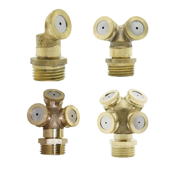 1Pc 1,2,3,4 Lỗ Bằng Đồng Xịt phun sương Vòi Tưới Tưới Vườn Tưới Cây