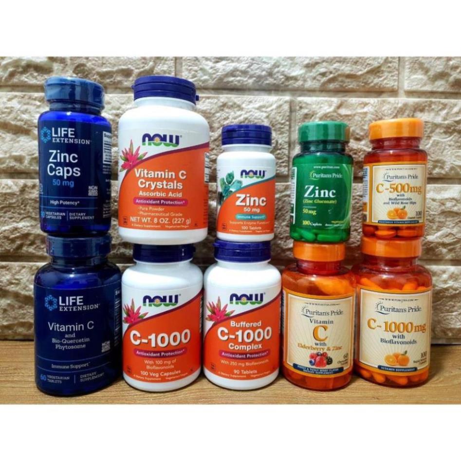 ZINC KẼM Giúp Tăng Test Giảm Mụn Tăng Sinh Lý Tăng Miễn Dịch Bảo Vệ Cơ Thể NOW ZINC GLUCONATE 50MG