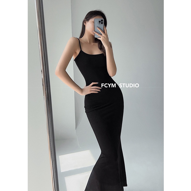 Cocory vn Đầm Maxi Sát Nách Thiết Kế Đuôi Cá 3 Màu Sắc