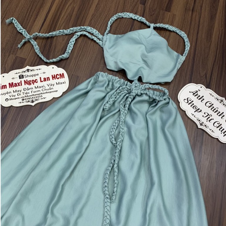 [Video] Đầm maxi đi biển xanh thừng kèm video và ảnh shop tự chụp | BigBuy360 - bigbuy360.vn