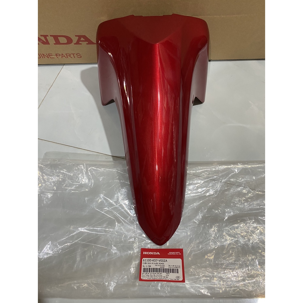 Chắn bùn A trước - dè trước HONDA BLADE Số năm 2014-2015-2017-2018-2019 màu Đỏ. *R-340C* 61100K57V00ZA