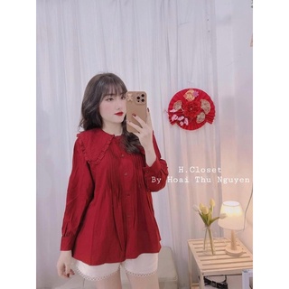 [GT001] Áo Sơmi Cổ Bèo Xếp Ly