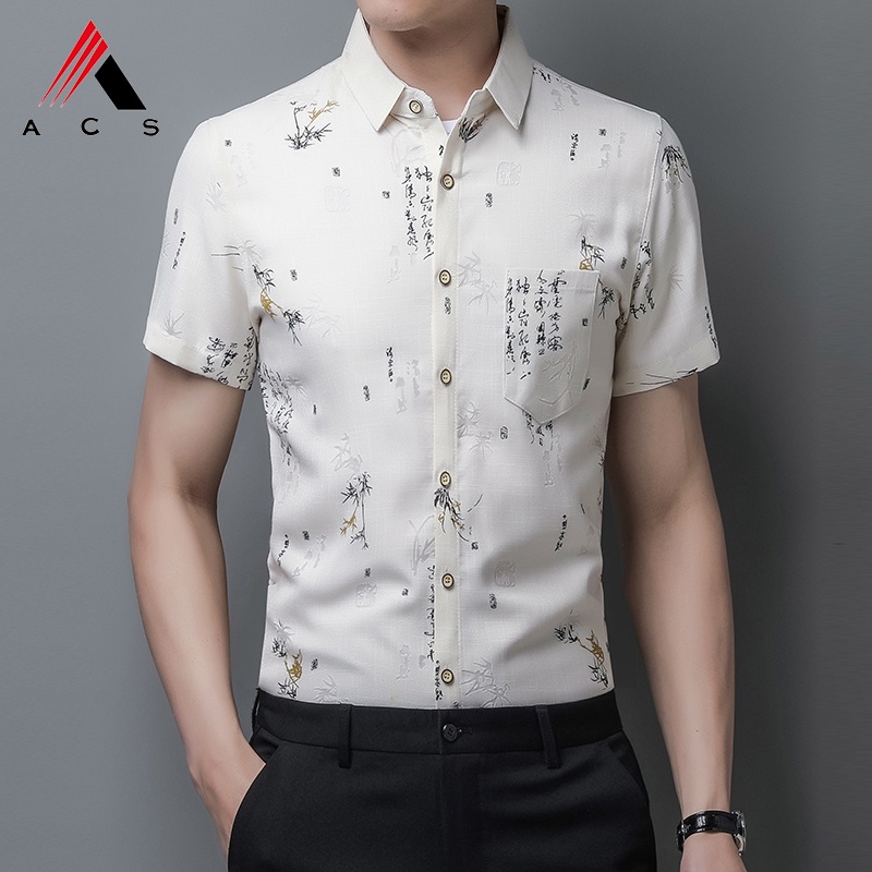 Áo Sơ Mi Ngắn Tay Thời Trang Retro Trung Hoa Dành Cho Nam