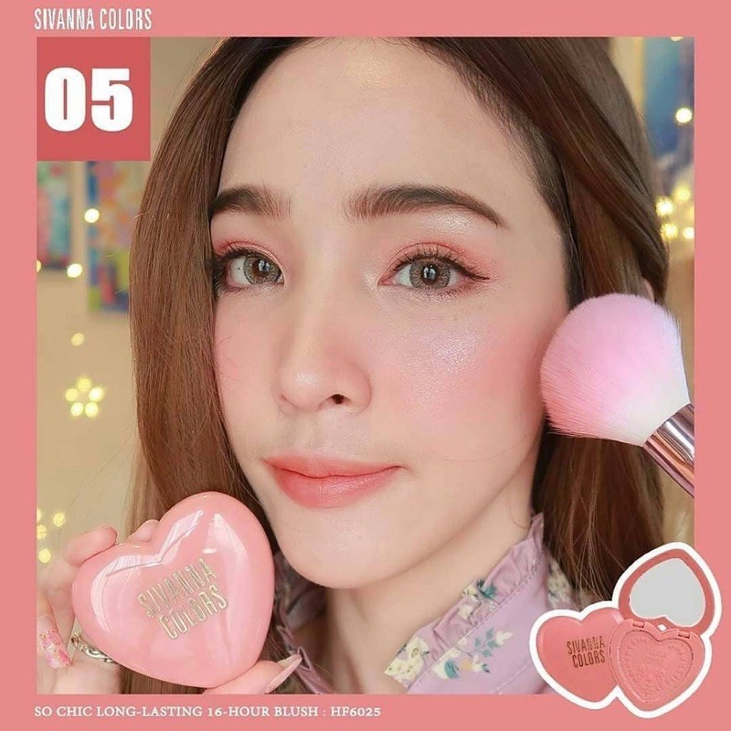 Phấn má hồng không nhũ SIVANNA Colors So Chic Long Lasting 16 House Blush HF6025 | BigBuy360 - bigbuy360.vn