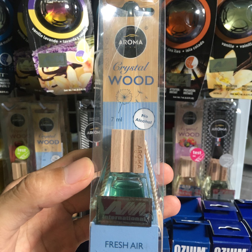 Nhiều Mùi - Tinh dầu treo xe ô tô Aroma Car Crystal Wood 7ml