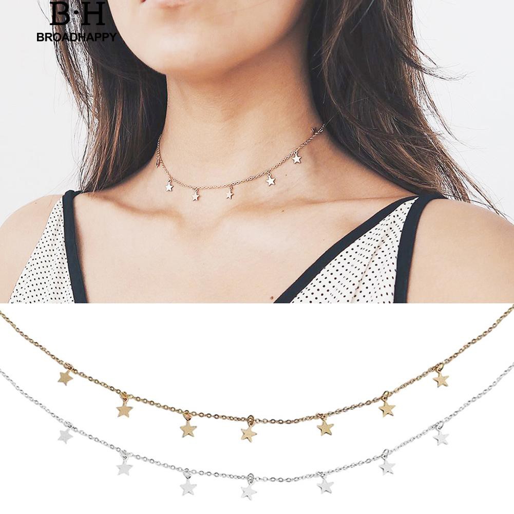 Vòng cổ choker mặt chuỗi hình ngôi sao nhỏ xinh thời trang cho nữ