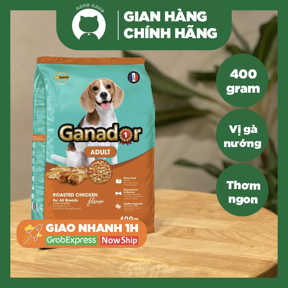 Thức ăn cho chó lớn Ganador vị gà nướng Adult Roasted Chicken Flavor 400g Garnado Ganardo