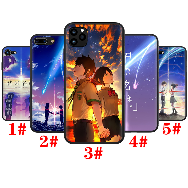 Ốp Điện Thoại Silicon Mềm Hình Anime Your Name Xa205 Cho Iphone 11 12 Pro Mini Xs Max X Xr