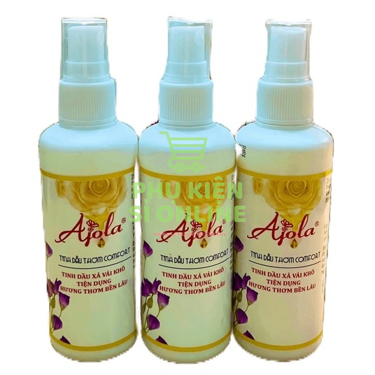 Tinh dầu xã vải khô Ajola mang hương ban mai Comfort suốt cả ngày 100ml, an toàn và tiện dụng cho mọi nhà