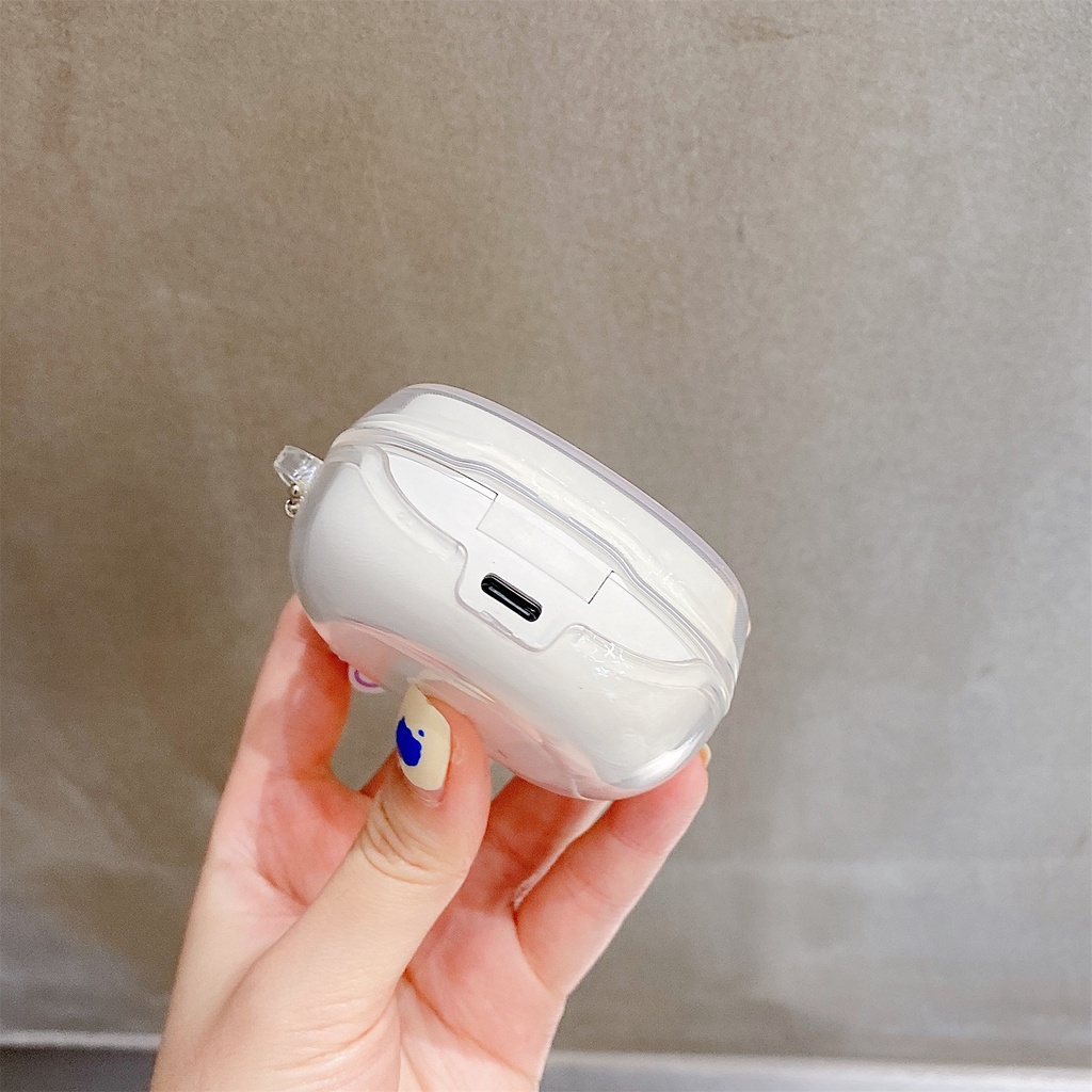 Vỏ Bọc Hộp Sạc Tai Nghe Baseus WM01 Plus Bằng TPU Mềm Trong Suốt Chống Sốc Kiểu Hoạt Hình Dễ Thương Kèm Hộp Sạc