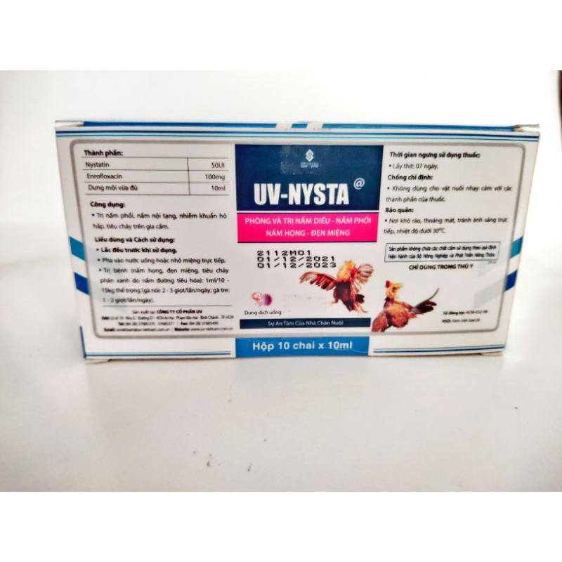 UV NYSTA nấm họng cho gà lọ 10ml