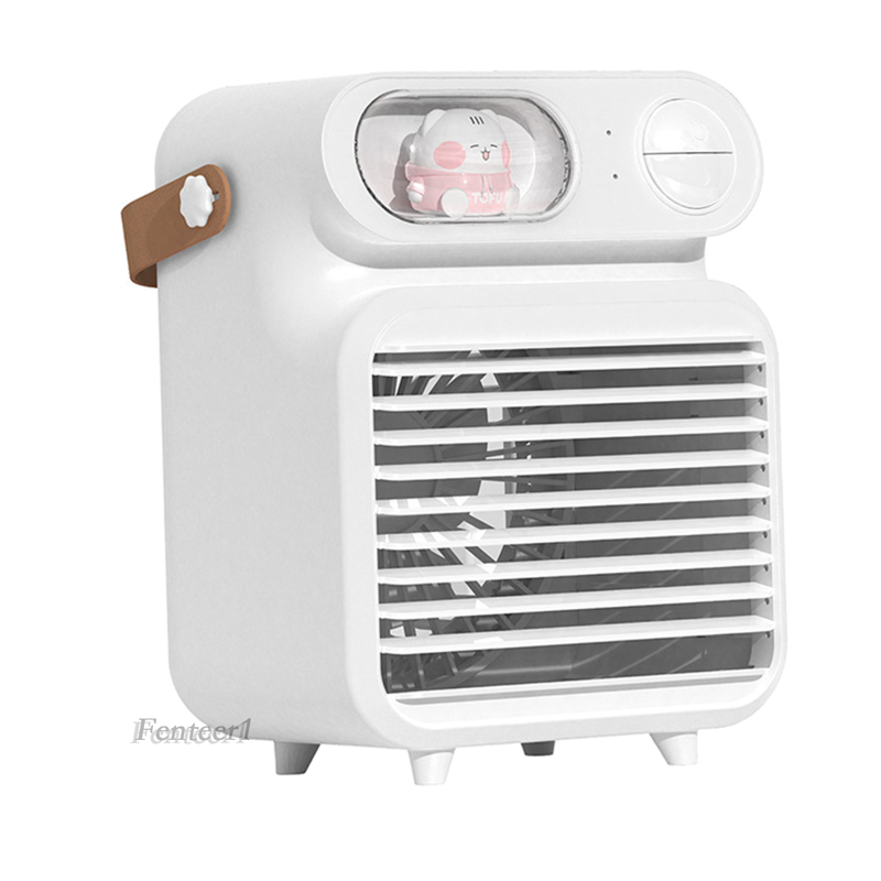[FENTEER1]Air Conditioner Humidifier Fan 4000mAh with 150ml Ice Water Tank for Room