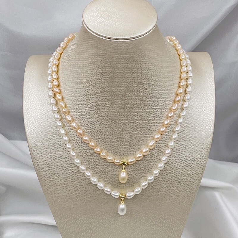 Dây chuyền bạc 925 mặt giọt nước 6ly - NT17 - Ngọc Trai Trường Thịnh